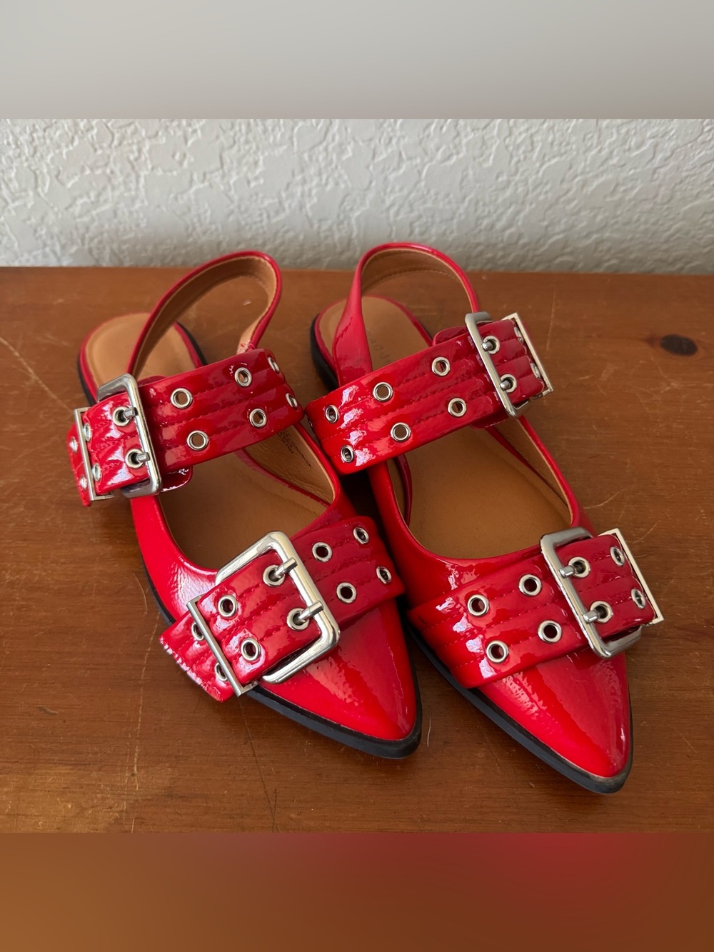 Madden Girl Red Slingback Flats Size 7.5